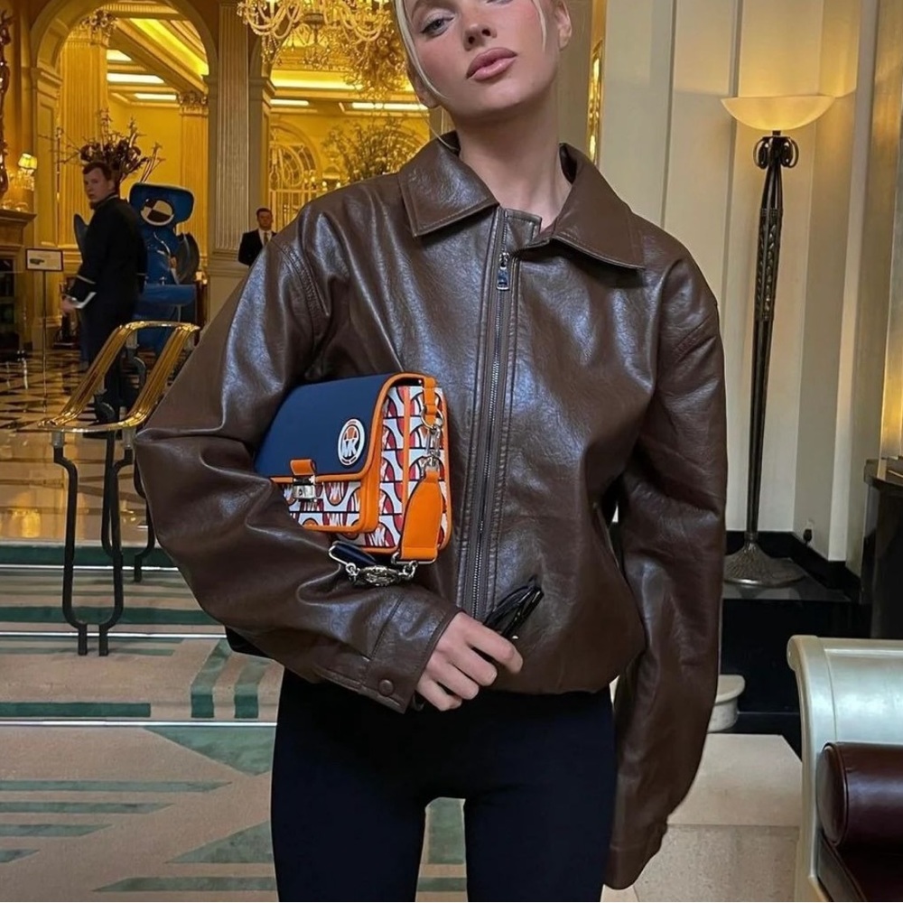 Beaumont leather jacket as seen in Kendal Jenner